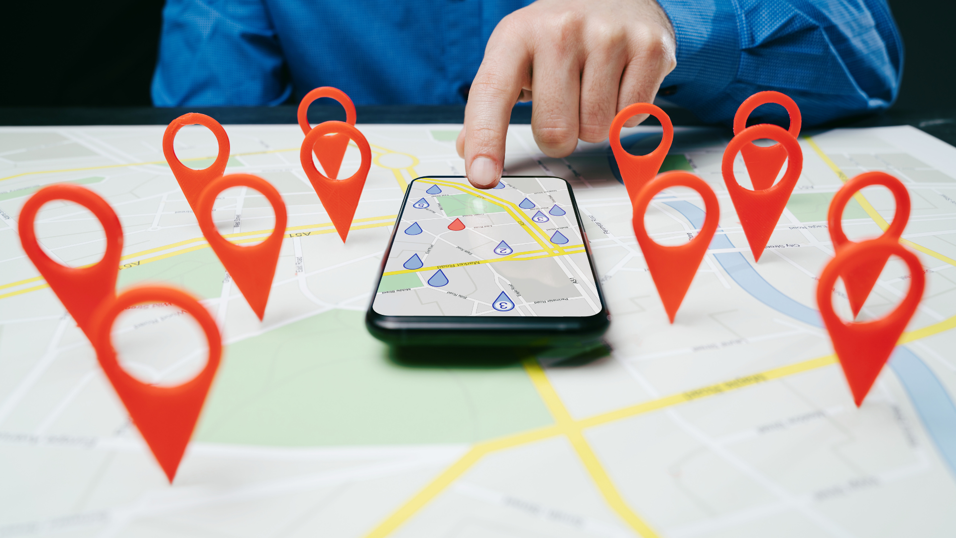 Serwis do naprawy samsunga na mapie.