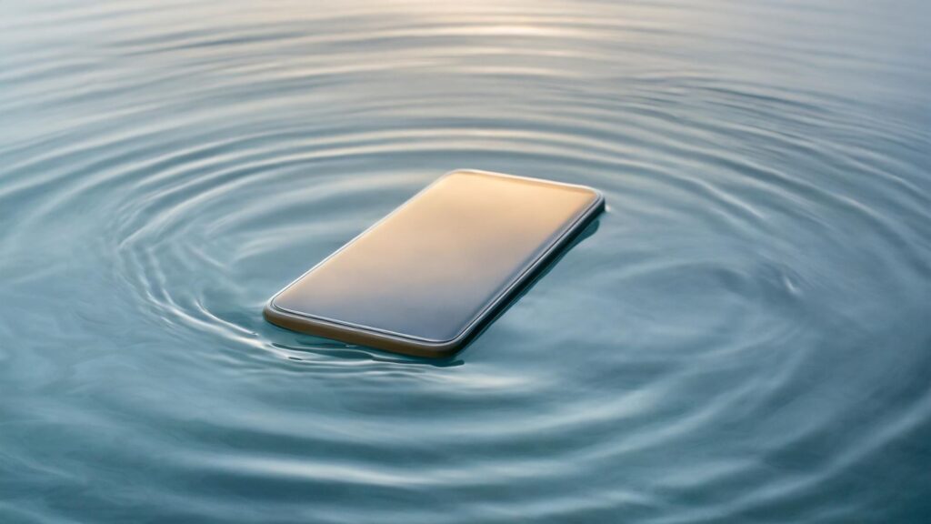 komórka pływa w wodzie telefon komórkowy w słonej wodzie wpływa