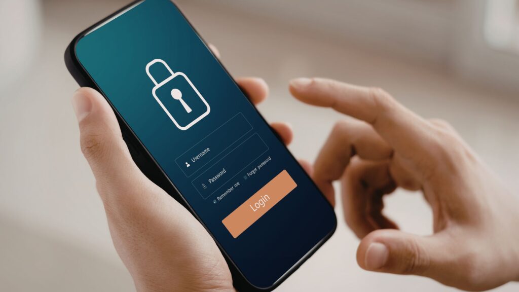 Telefon z ekranem aplikacji uwierzytelniające